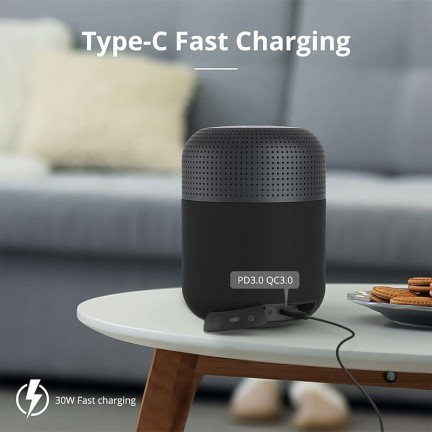 Black surround sound bluetooth home speaker