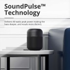 Black surround sound bluetooth home speaker