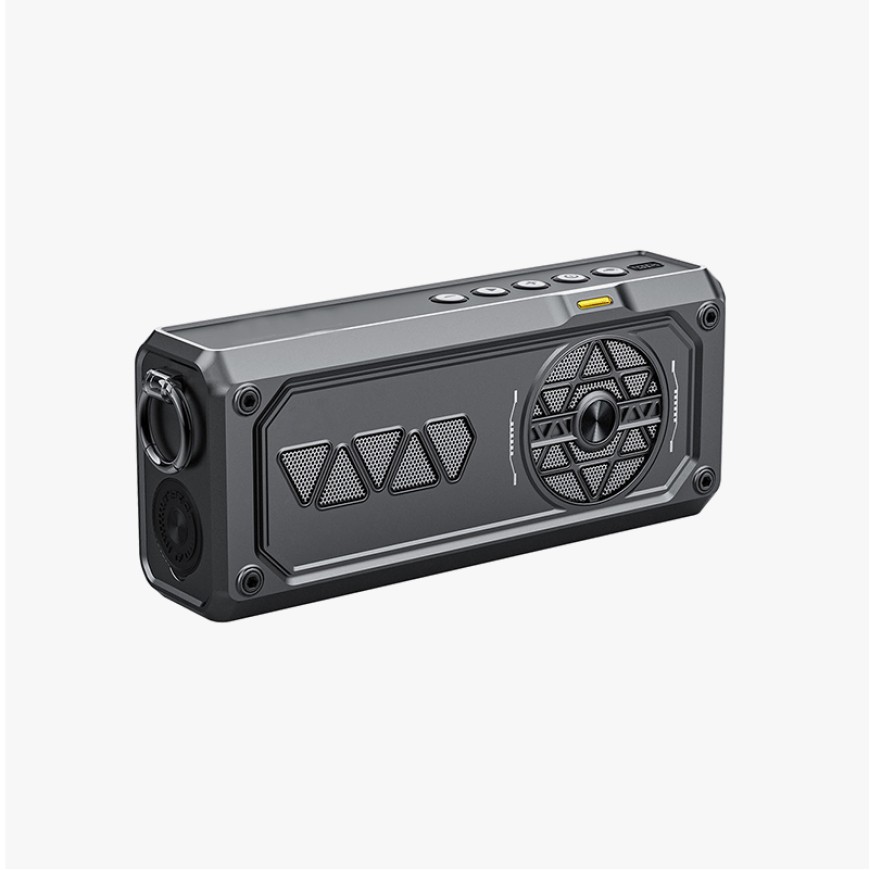 Mechanical wind solar charging home speaker