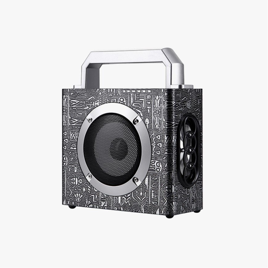 Portable high-fidelity stereo Bluetooth retro speaker