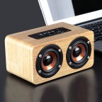 HIFI stereo wood grain retro speakers