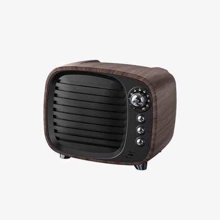 TV-shaped wood-grain Bluetooth retro speaker