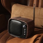 TV-shaped wood-grain Bluetooth retro speaker