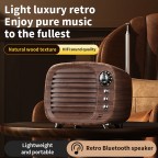 TV-shaped wood-grain Bluetooth retro speaker