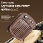 TV-shaped wood-grain Bluetooth retro speaker
