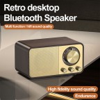 Wood grain texture wireless Bluetooth retro speaker