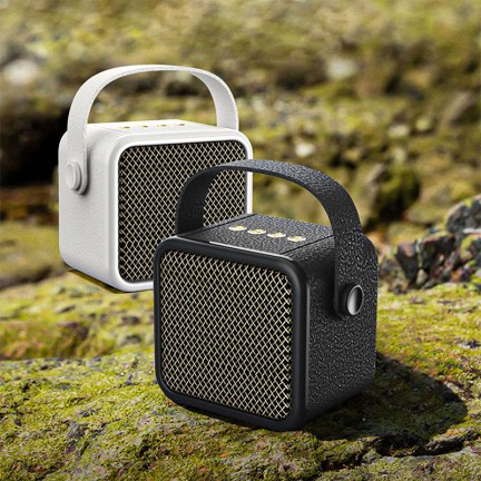 Compact portable stereo Bluetooth retro speaker