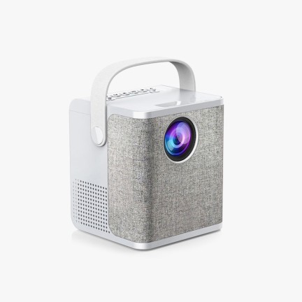 Portable white home smart projector