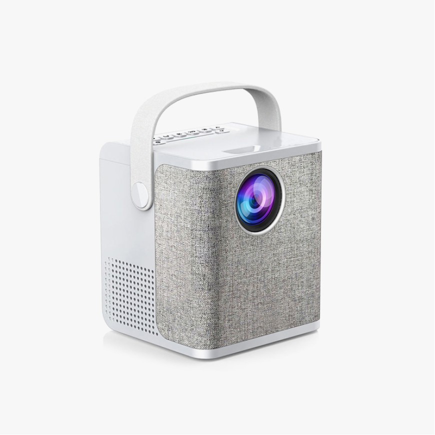 Portable white home smart projector