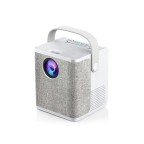 Portable white home smart projector