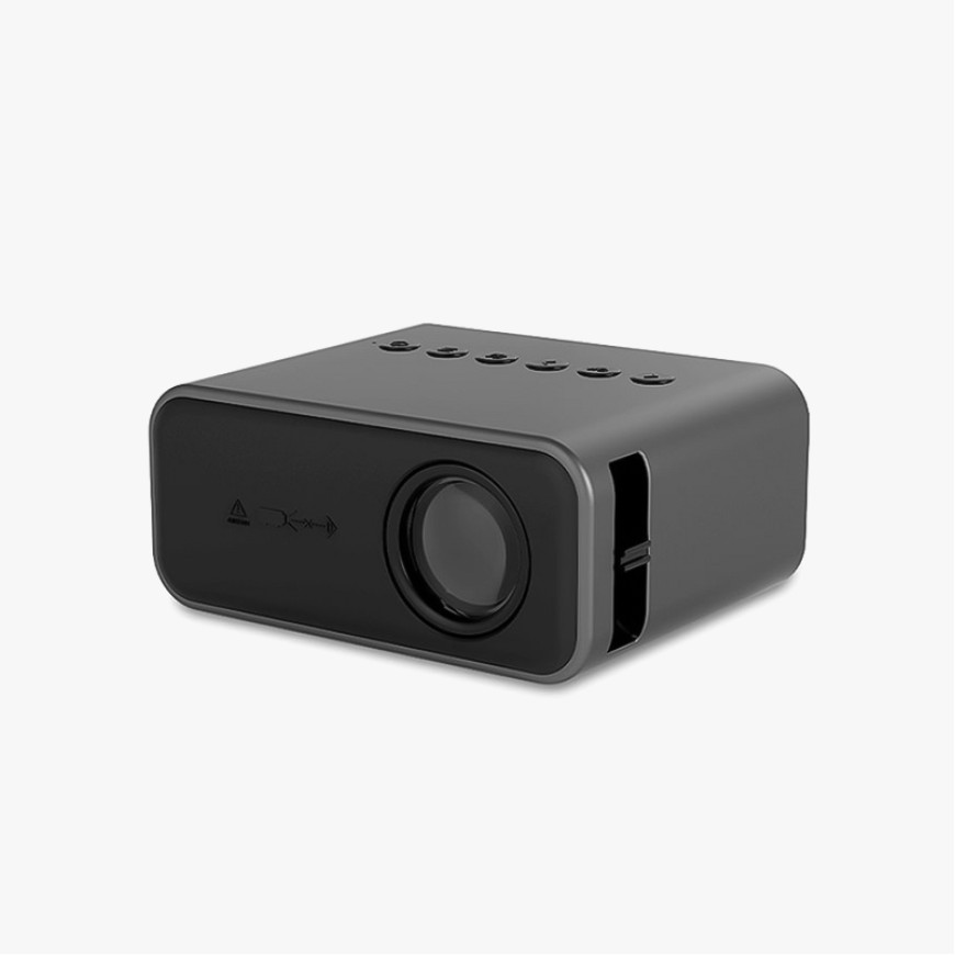 Simple black portable smart projector