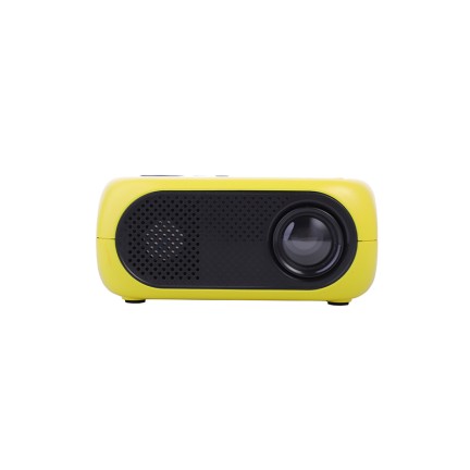 Yellow compact portable home smart projector