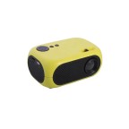Yellow compact portable home smart projector