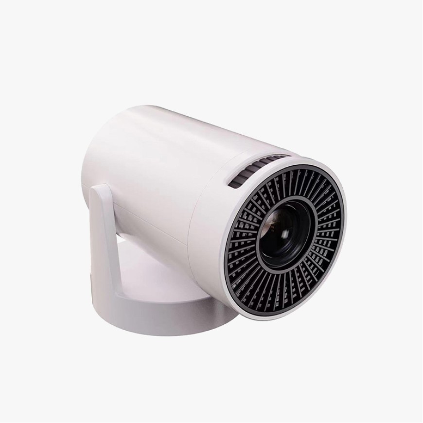 White rotatable and adjustable smart projector