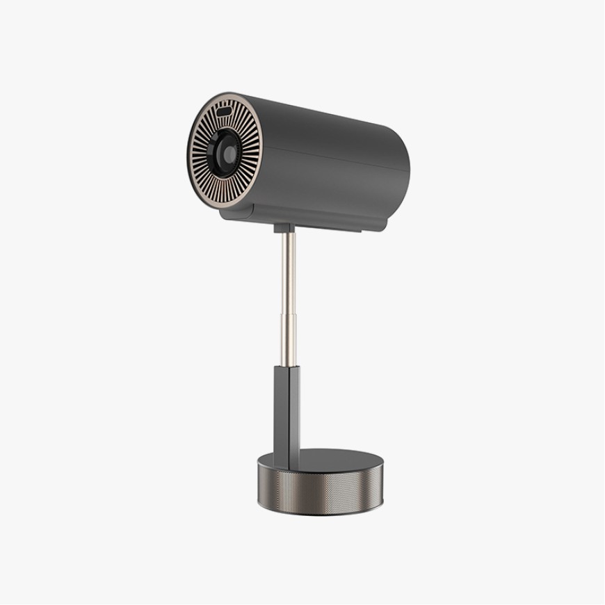 Black rotatable pan-tilt home smart projector