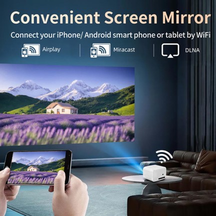 White HiFi sound quality smart projector
