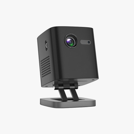 Black rechargeable smart short-throw projector