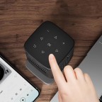 Black rechargeable smart short-throw projector