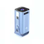 Blue adjustable angle smart projector