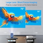 Blue adjustable angle smart projector