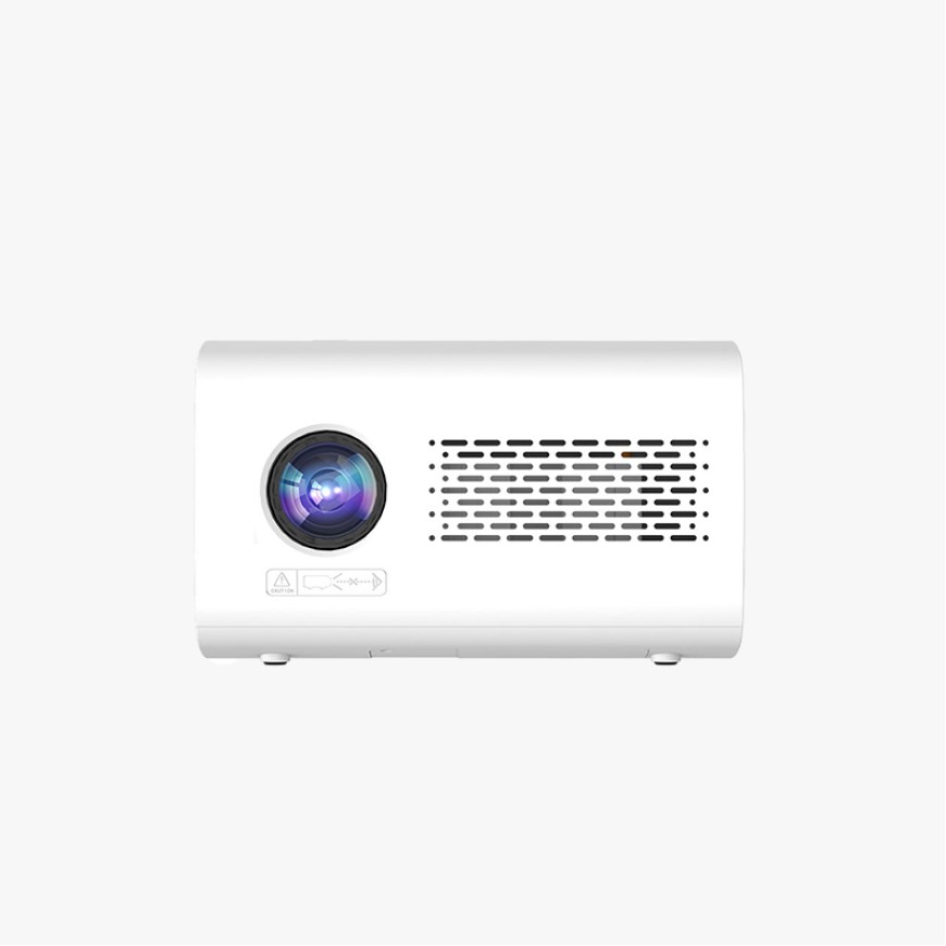 White stereo smart short throw projector