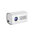 White stereo smart short throw projector